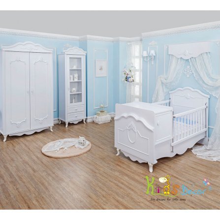 سرویس خواب نوزاد ( تخت و کمد کودک ) -  مدل  گلوریا  کد 6665 - www.kidsdecor.ir