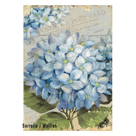 استیکر گل های آبی / 14001 استیکر، برچسب قابل جابجایی