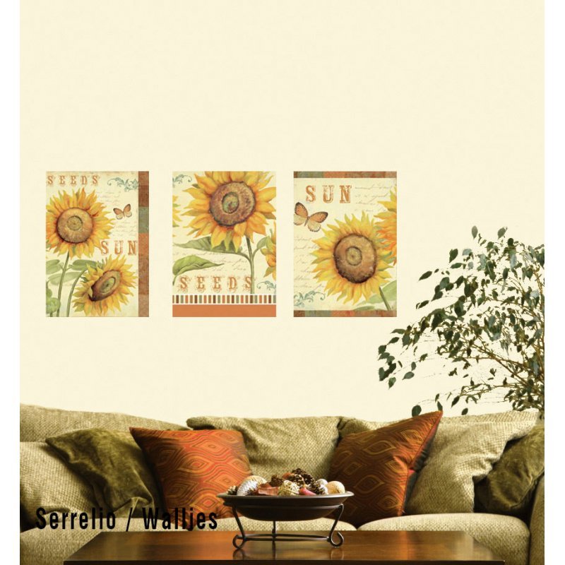 استیکر و برچسب دیواری گل های آفتابگردان / 14003