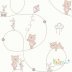 کاغذ دیواری طرح خرسی و خرگوش رنگ صورتی (کاروسل ) / DL 21103