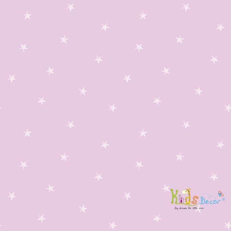 کاغذ دیواری خالدار طرح ستاره رنگ یاسی (کاروسل ) / DL 21126