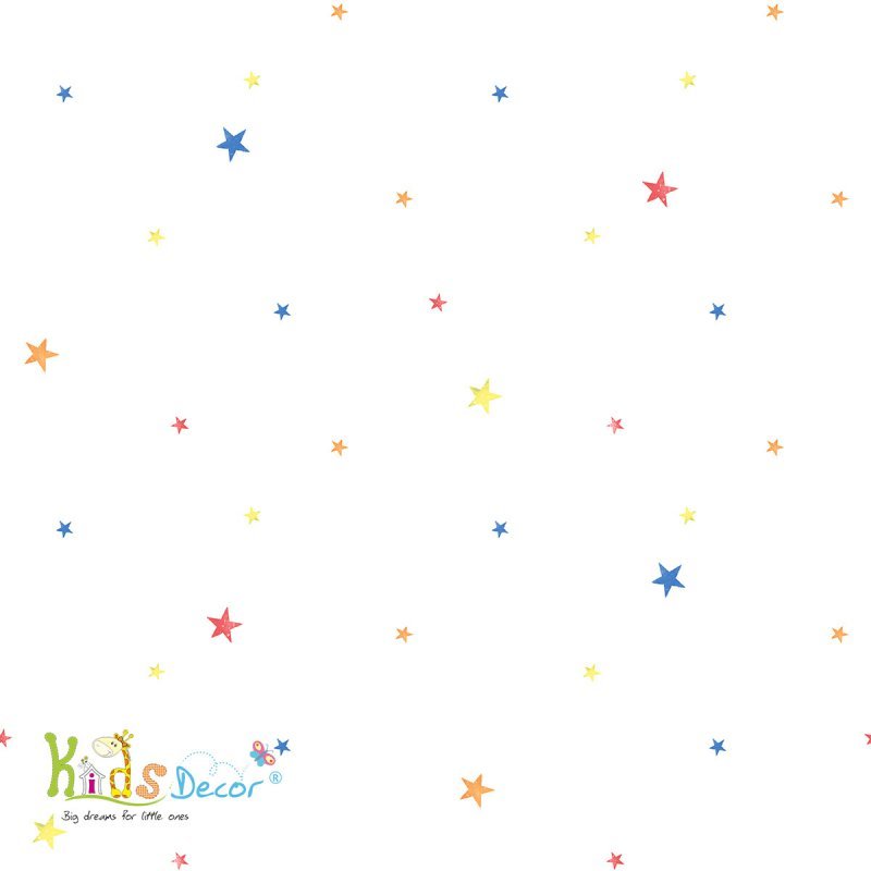 کاغذ دیواری طرح ستاره رنگی (تاینی تاتز) / G45139 کاغذ دیواری اتاق کودک