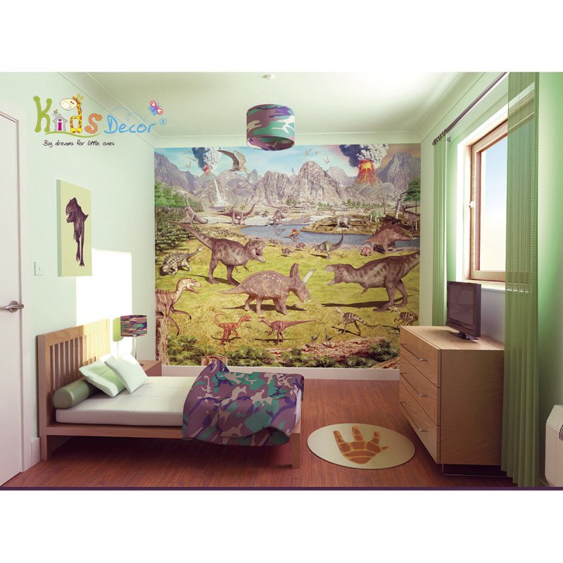 پوستر دیواری اتاق کودک سرزمین دایناسورها / 40120