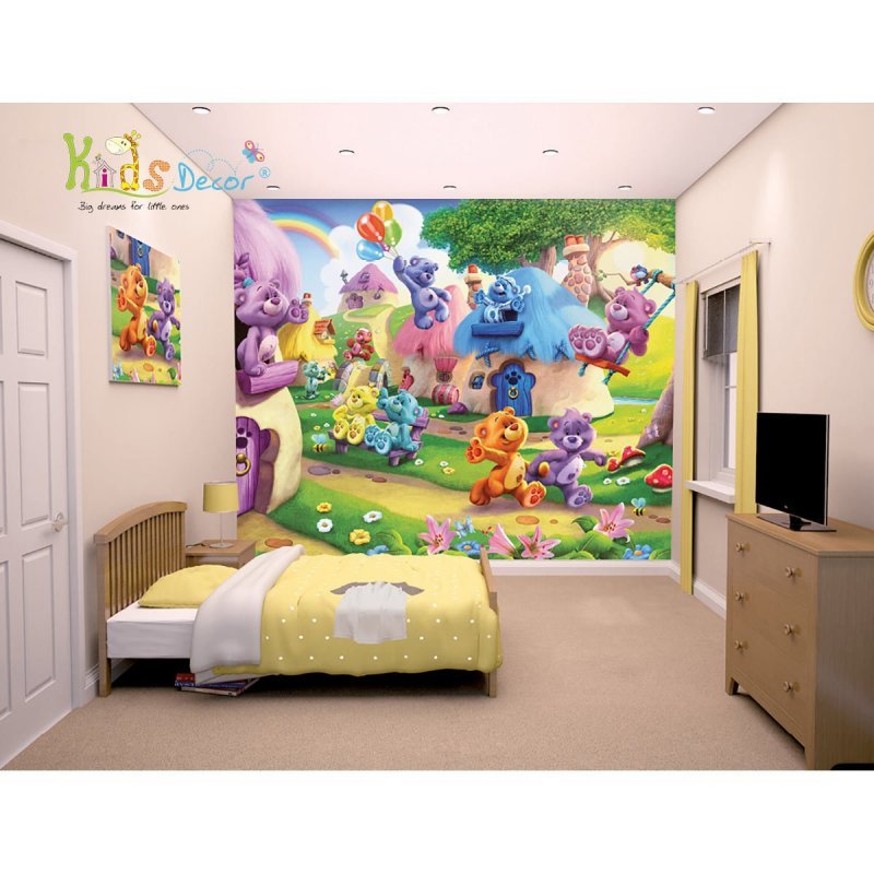 پوستر دیواری اتاق کودک خرس های کوچولوی مهربان - 40656/41820