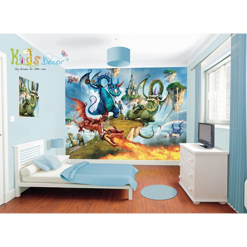 پوستر سرزمین شوالیه و اژدها / 40663 پوستر اتاق کودک، کاغذ دیواری پوستری