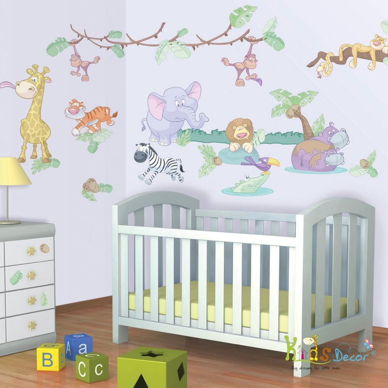 استیکر اتاق کودک و برچسب دیواری شگفتیهای جنگل / 41059