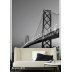 پوستر دیواری ( کاغذ دیواری سه بعدی ) 4 تکه سیاه و سفید پل سانفرانسیسکو/ 387 