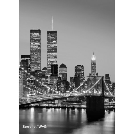 پوستر 4 تکه سیاه و سفید پل بروکلین و شهر نیویورک - 388/417  پوستر دیواری نوجوان و بزرگسال
